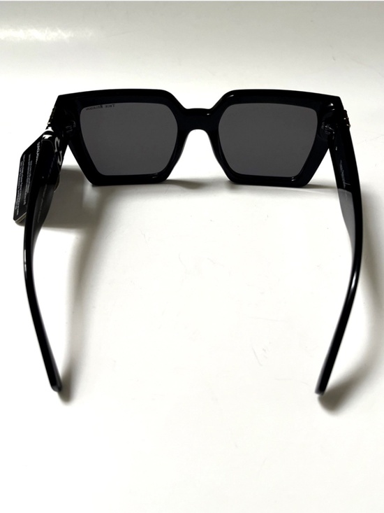 New TRUE RELIGION Square Sunglasses Oversized Acetate Black Gold Rhinestones XXX